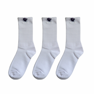 3 Pack White Wolf Socks